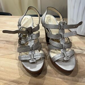 Coach Alie Strappy Wooden Platform Sandals size US 7